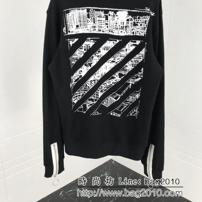 OFF-WHITE 2018SS秋冬系列 經典城市logo 寬鬆版 連帽男款衛衣 ydi1689